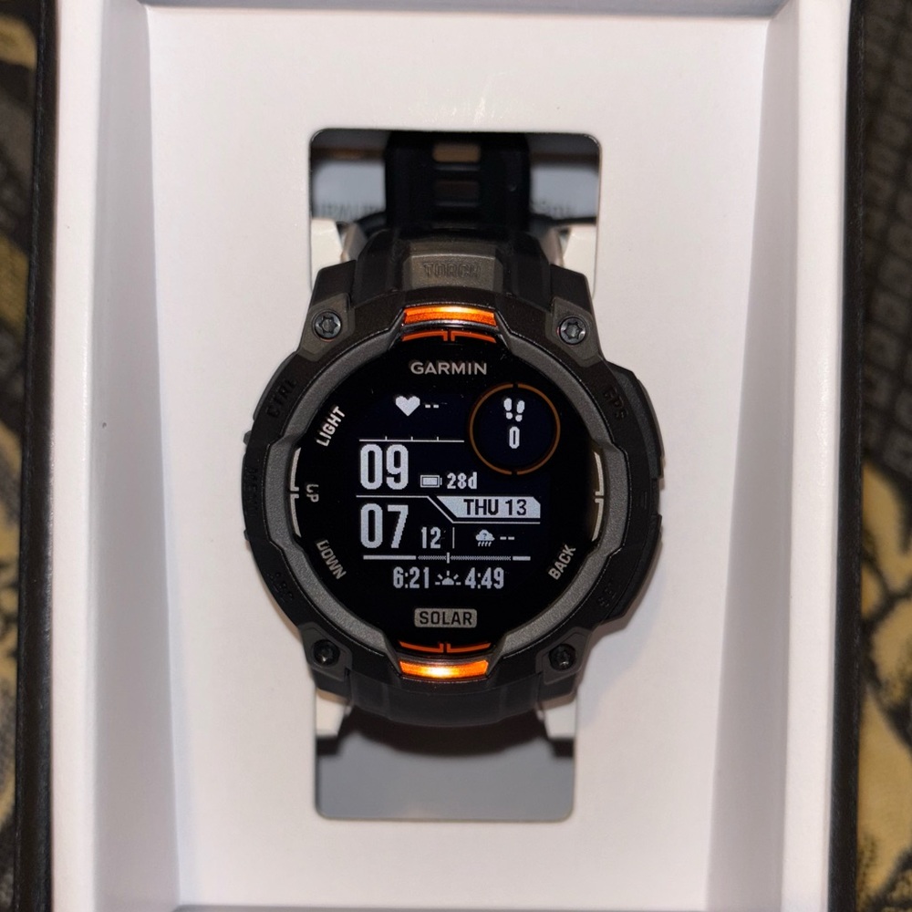 Garmin - Instinct 3 Solar GPS Smartwatch 45 mm